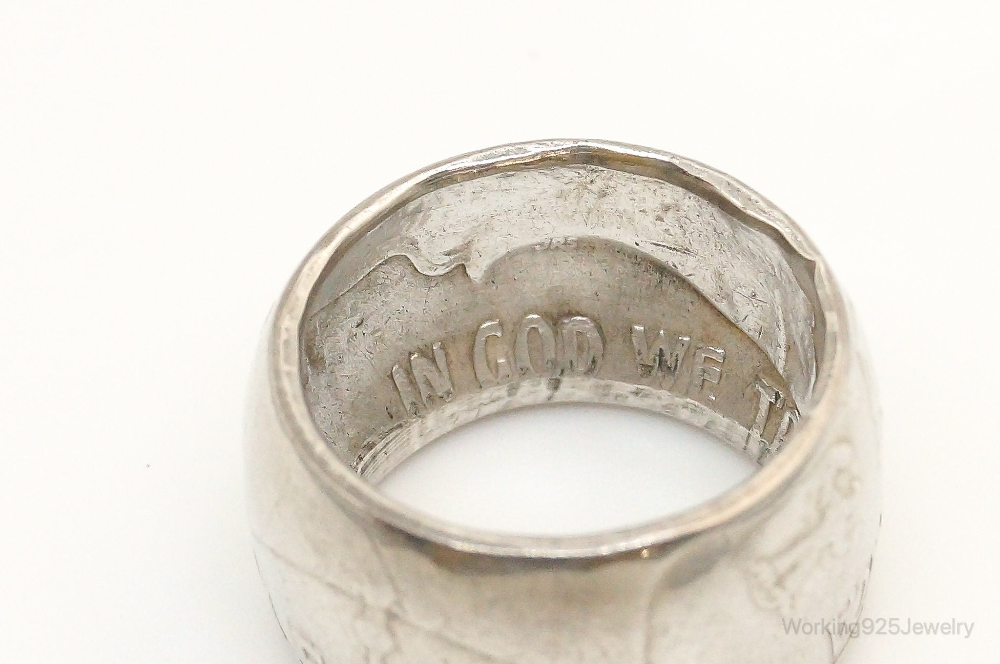 Vintage 1958 Half Dollar Silver Ring - Size 5 | Jewelry > Rings | Wiccan Center