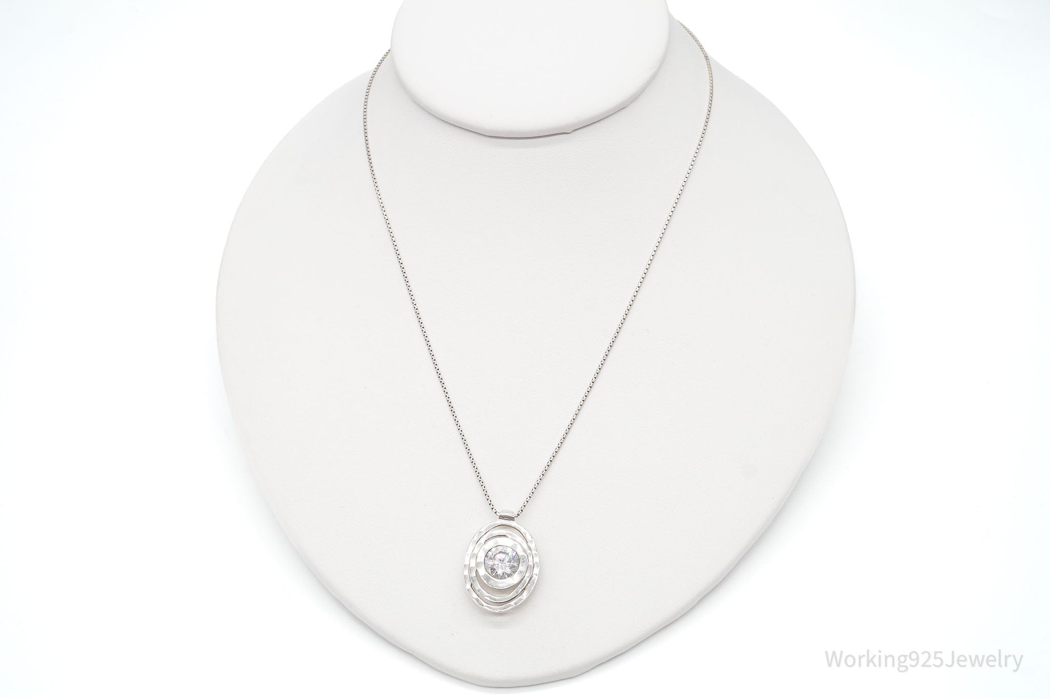 VTG Designer Silpada Large Cubic Zirconia Sterling Silver Necklace | Jewelry > Necklaces > Pendants | Wiccan Center