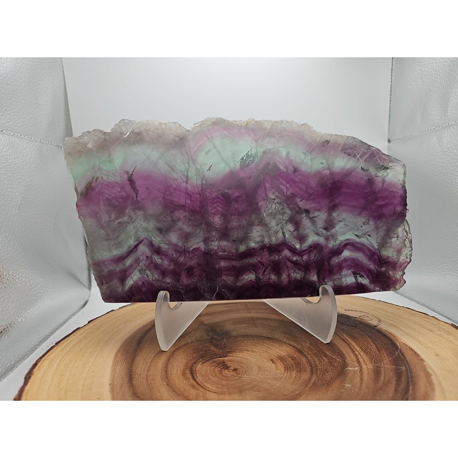 5.7LB Natural Fluorite Quartz Crystal Sheet - Vitreous Mineral Specimen | CrystalCloud Company