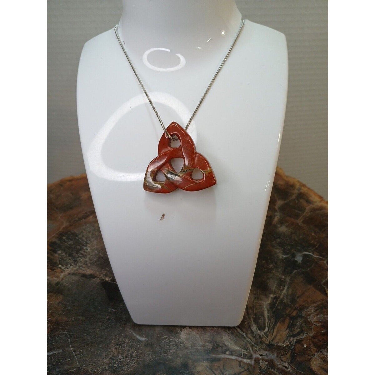 Ocean Jasper Agate Necklace — 925 Sterling Silver Chain