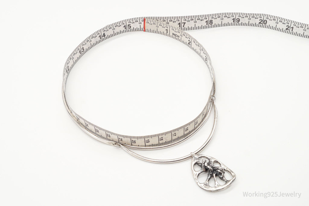 Unique RARE Vintage Cotter Brutalist Silver Necklace | Jewelry > Necklaces > Pendants | Wiccan Center