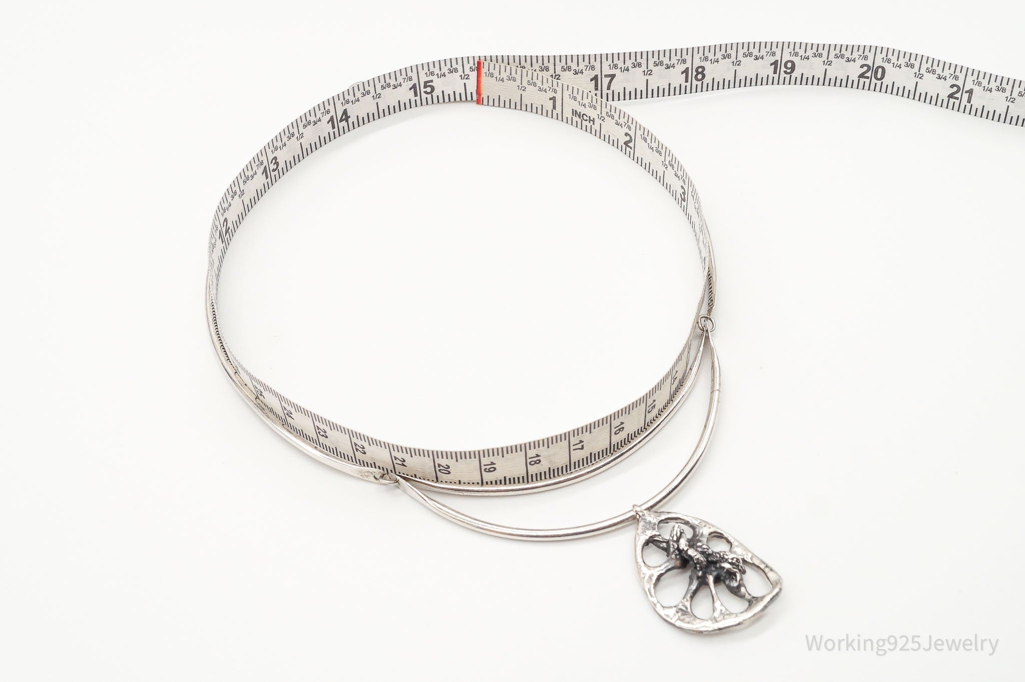 Unique RARE Vintage Cotter Brutalist Silver Necklace | Jewelry > Necklaces > Pendants | Wiccan Center