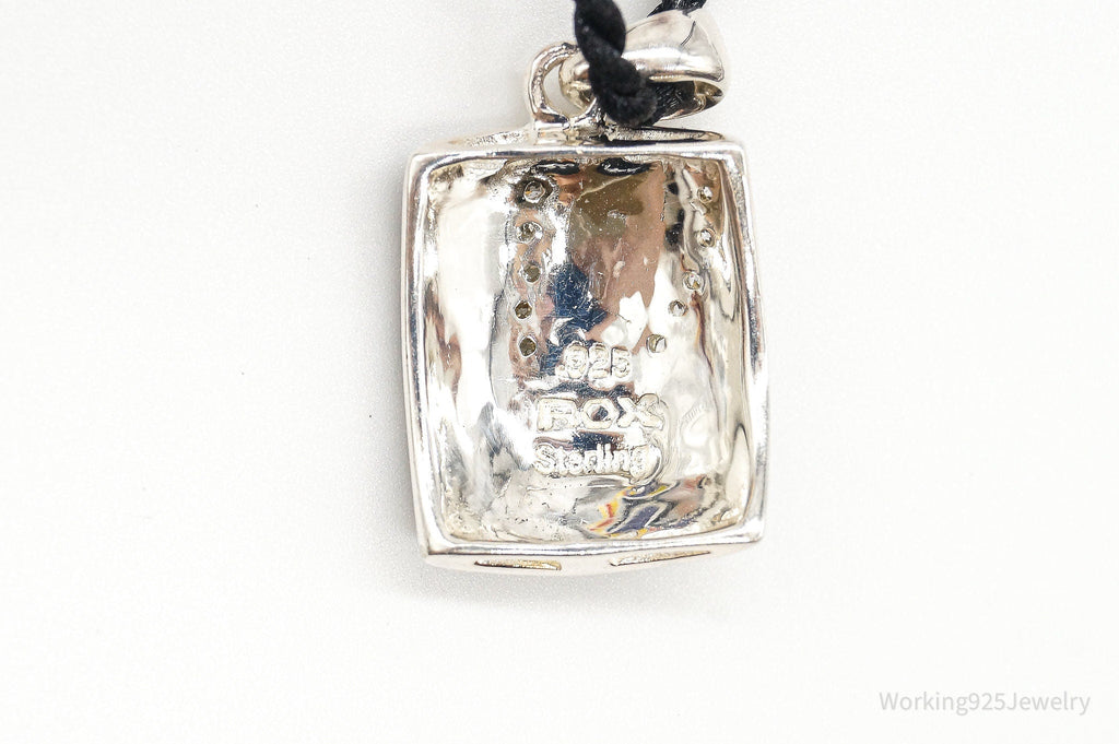 Vintage ROX Opal Cubic Zirconia Black Onyx Sterling Silver Necklace | Jewelry > Necklaces > Pendants | Wiccan Center