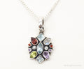 Vintage Multi Gemstone Sterling Silver Necklace | Jewelry > Necklaces > Pendants | Wiccan Center