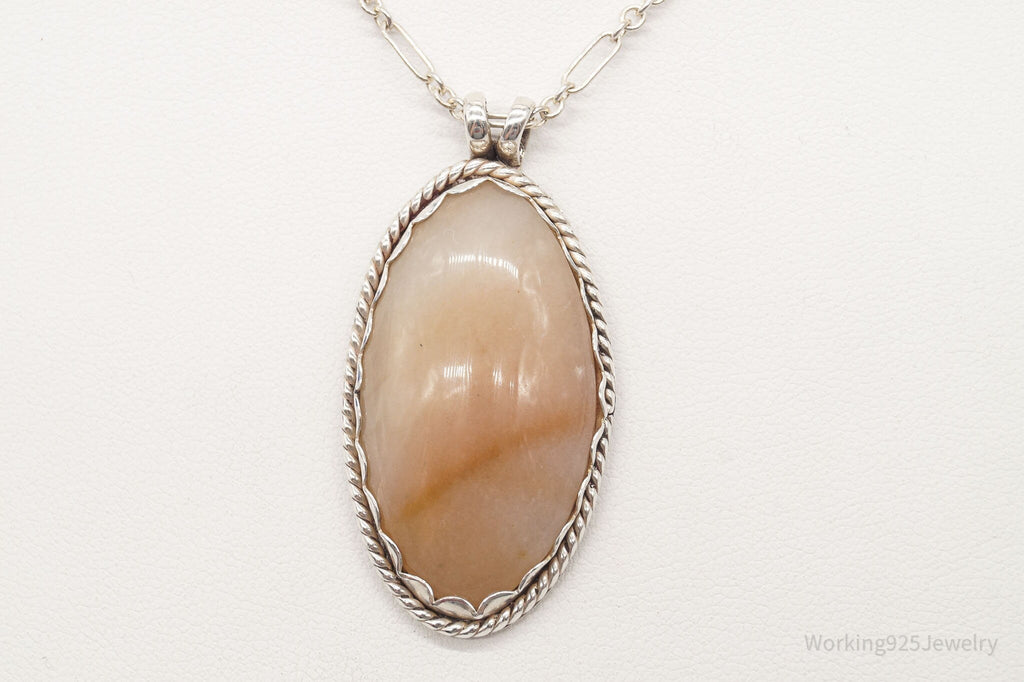 Antique Large Agate Sterling Silver Necklace | Jewelry > Necklaces > Pendants | Wiccan Center