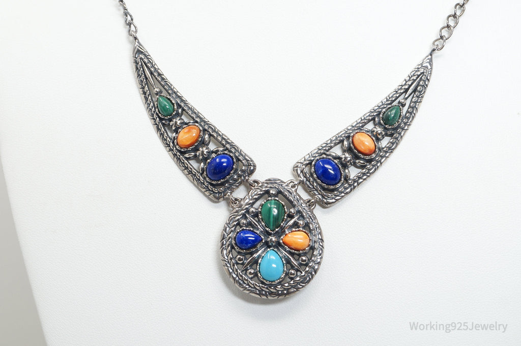 Vintage Carolyn Pollack Relios Multi Gem Western Sterling Silver Necklace | Jewelry > Necklaces > Pendants | Wiccan Center