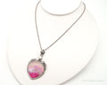 Vintage Large Pink Lace Agate & Pearl Sterling Silver Necklace | Jewelry > Necklaces > Pendants | Wiccan Center