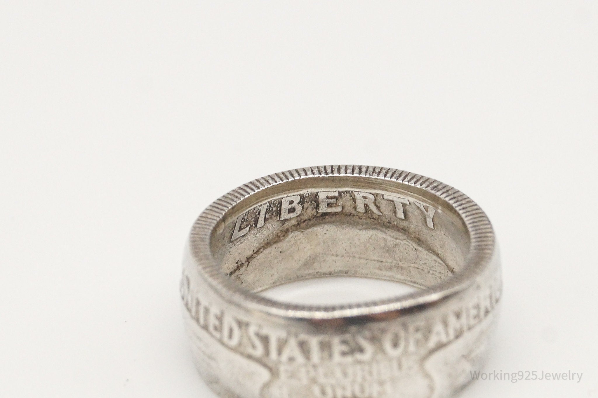 Vintage 1958 Washington Quarter Coin Silver Ring - Size 4.25 | Jewelry > Rings | Wiccan Center