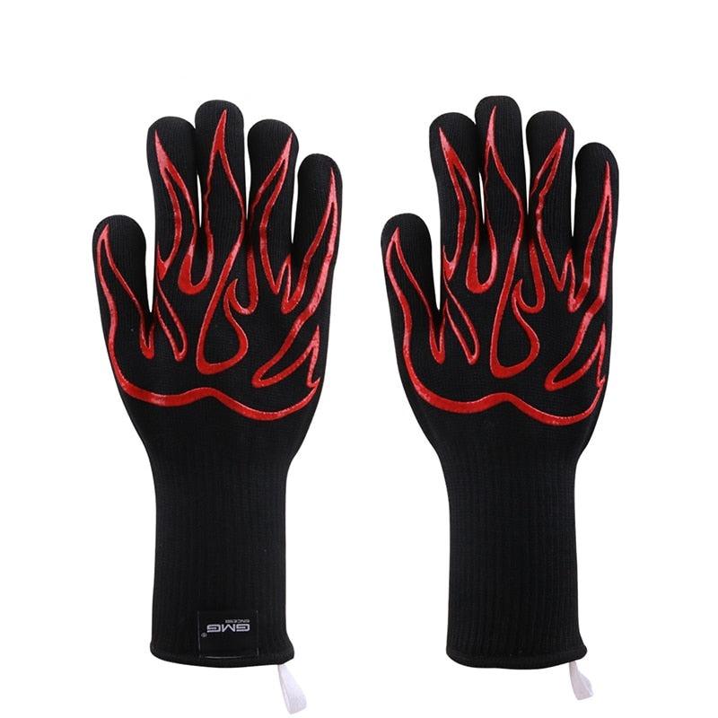 BBQ Oven Gloves High Temperature Resistance Barbecue Cooking Baking Heat Insulation 14 Inch Bracers Microwave Gloves Fireproof Kitchen Gloves for Outdoor Cooking BBQ Barbecue Accessories | HM78BB859VYU | Wiccan Center