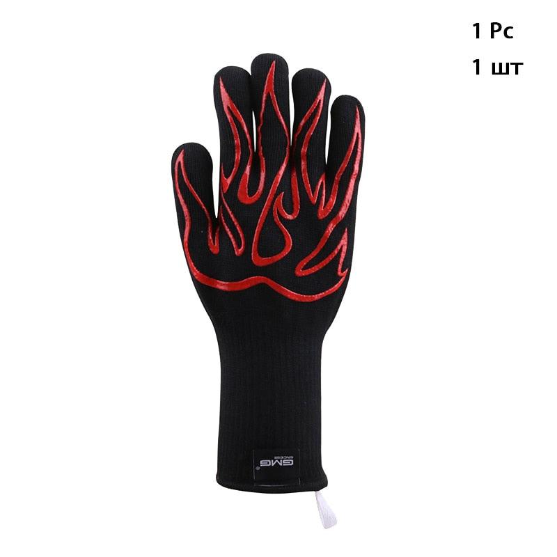 BBQ Oven Gloves High Temperature Resistance Barbecue Cooking Baking Heat Insulation 14 Inch Bracers Microwave Gloves Fireproof Kitchen Gloves for Outdoor Cooking BBQ Barbecue Accessories | HM78BB859VYU | Wiccan Center