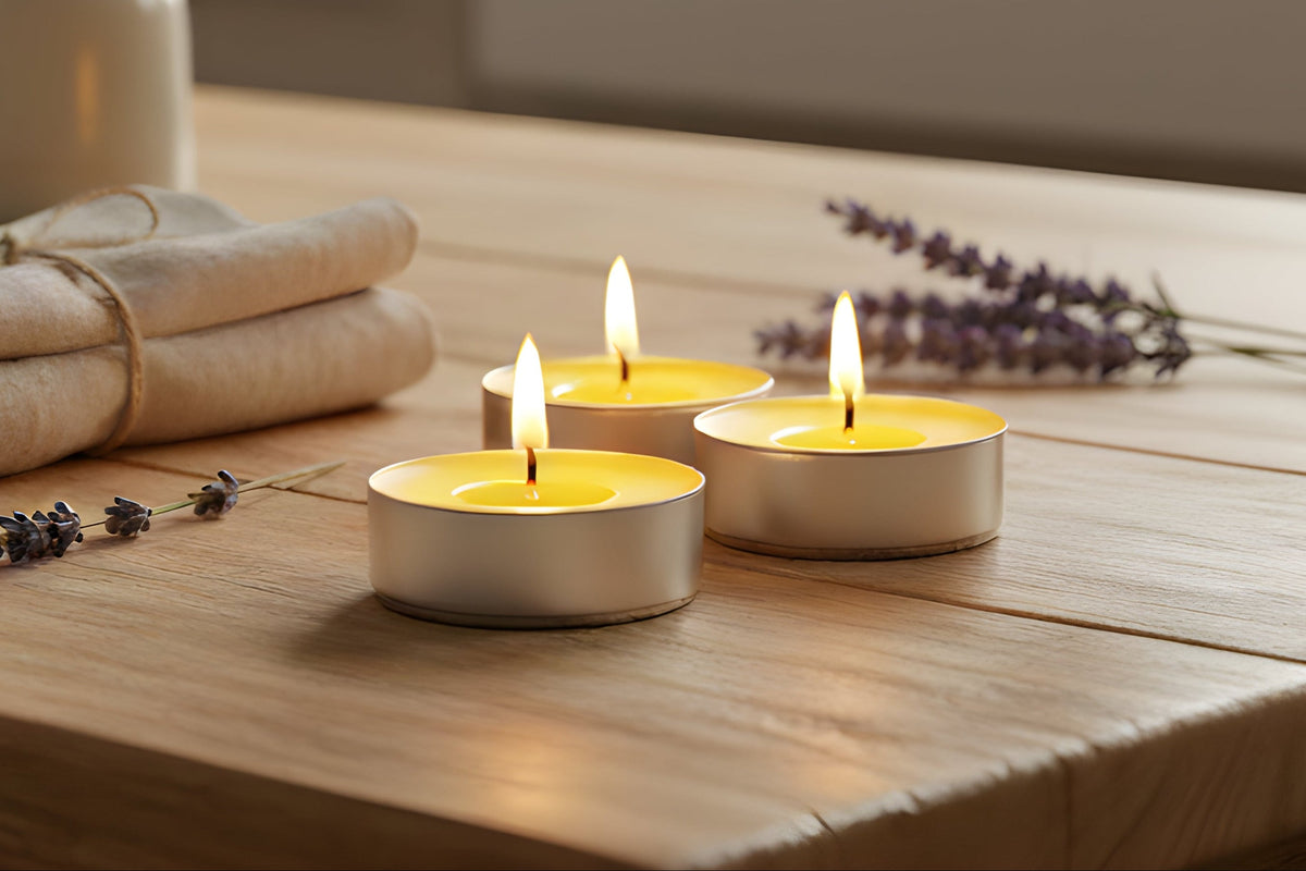 Tealight Beeswax Candles Aluminum Cups BULK | Candles | Wiccan Center