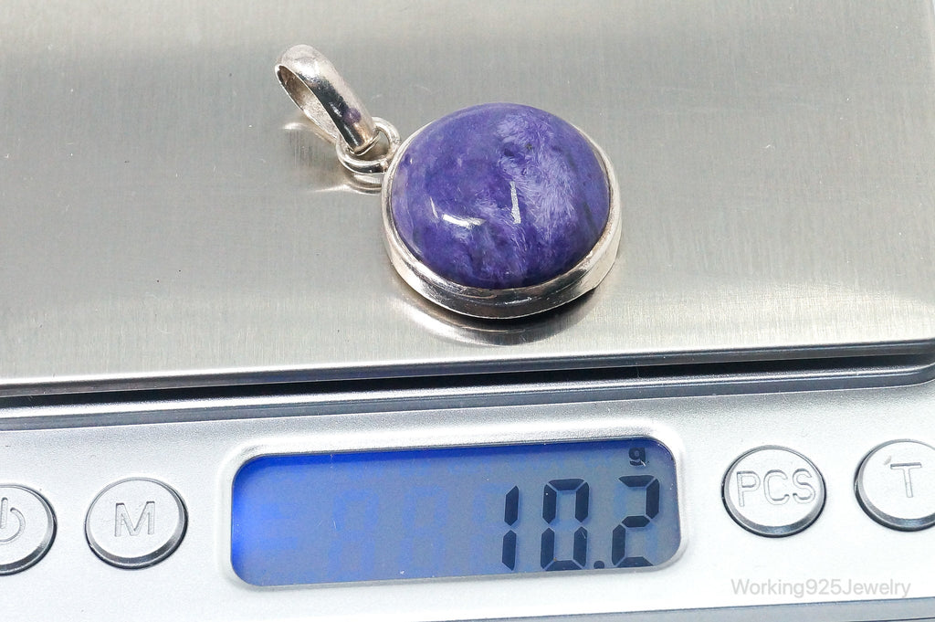 Vintage Large Purple Gemstone Sterling Silver Necklace Pendant | Jewelry > Necklaces > Pendants | Wiccan Center