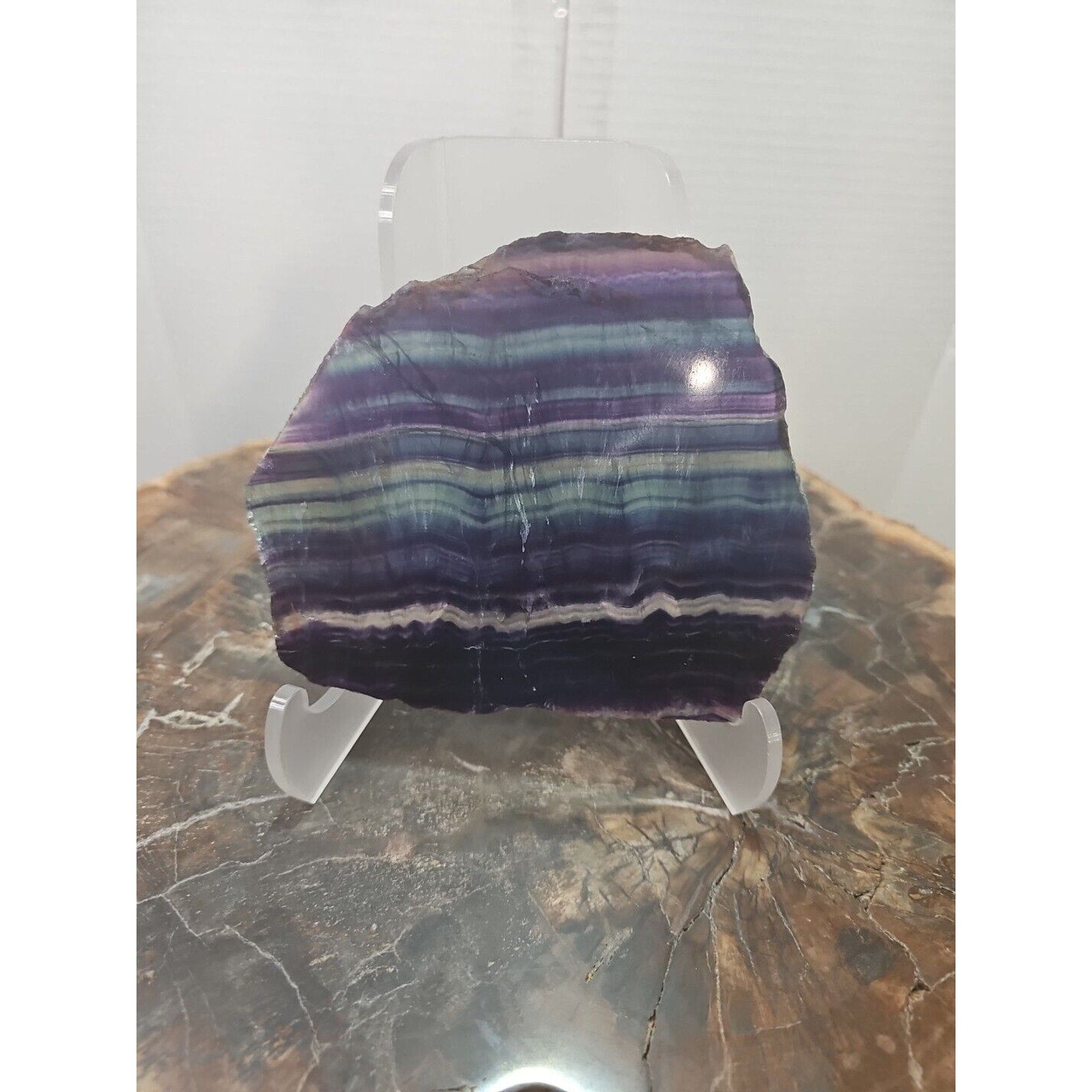 380G Natural beautiful Rainbow Fluorite Crystal flake original stone specimen | Mineral Specimens | Wiccan Center