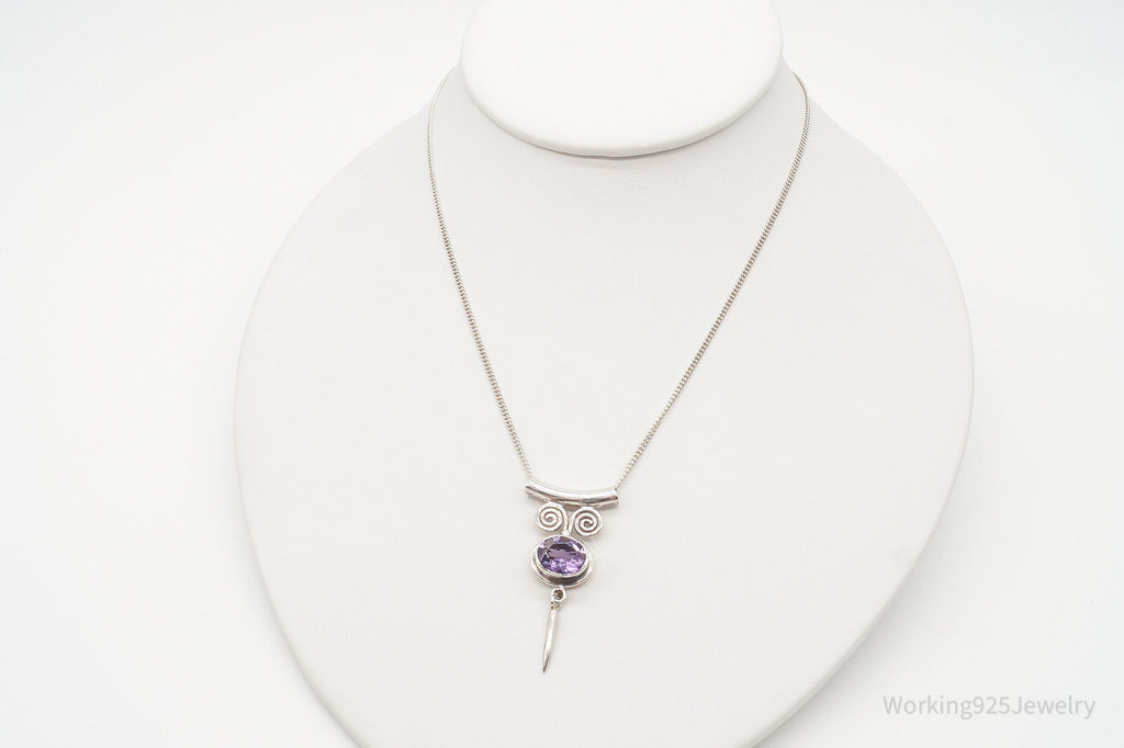 Vintage Designer Sajen Amethyst Sterling Silver Necklace | Jewelry > Necklaces > Pendants | Wiccan Center