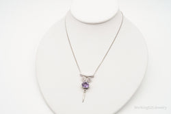 Vintage Designer Sajen Amethyst Sterling Silver Necklace | Jewelry > Necklaces > Pendants | Wiccan Center