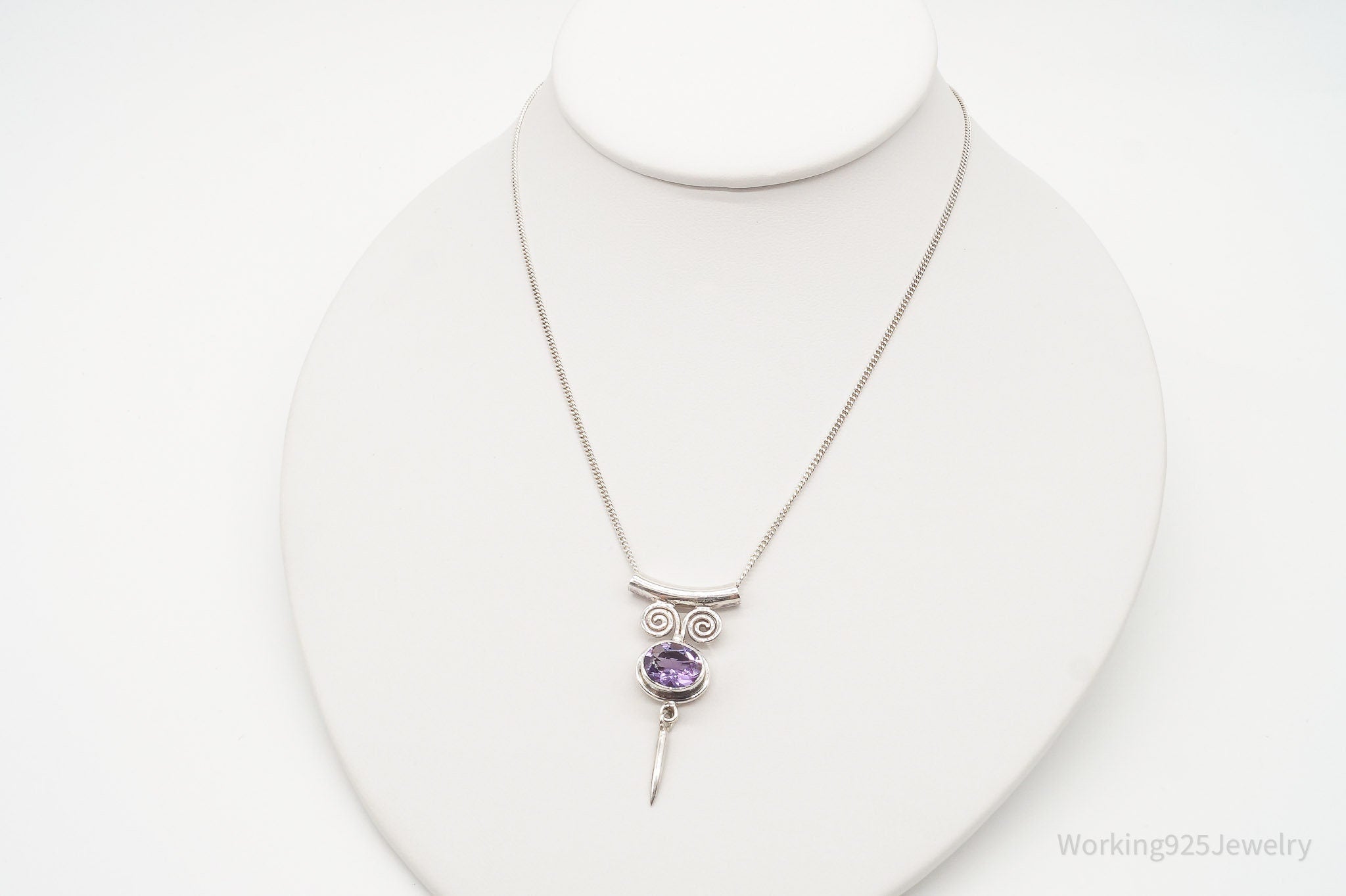 Vintage Designer Sajen Amethyst Sterling Silver Necklace | Jewelry > Necklaces > Pendants | Wiccan Center