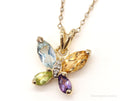 Ross Simons Multi Gemstone Butterfly Gold Vermeil Sterling Silver Necklace | Jewelry > Necklaces > Pendants | Wiccan Center