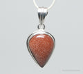 Vintage Large Goldstone Sterling Silver Southwestern Necklace Pendant | Jewelry > Necklaces > Pendants | Wiccan Center