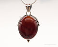 Vintage Large Red Agate Sterling Silver Pendant | Jewelry > Necklaces > Pendants | Wiccan Center