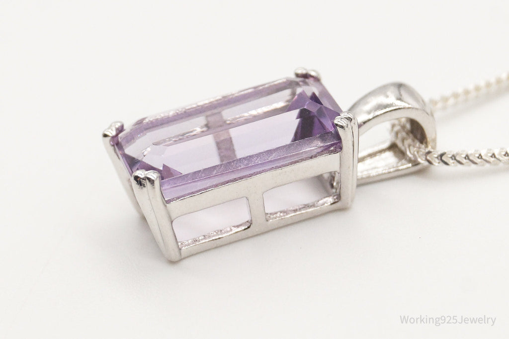 Vintage Amethyst Sterling Silver Adjustable Chain Necklace | Jewelry > Necklaces > Pendants | Wiccan Center