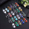 Assorted Gemstone Cat - Necklace | Jewelry-Necklace | Wiccan Center