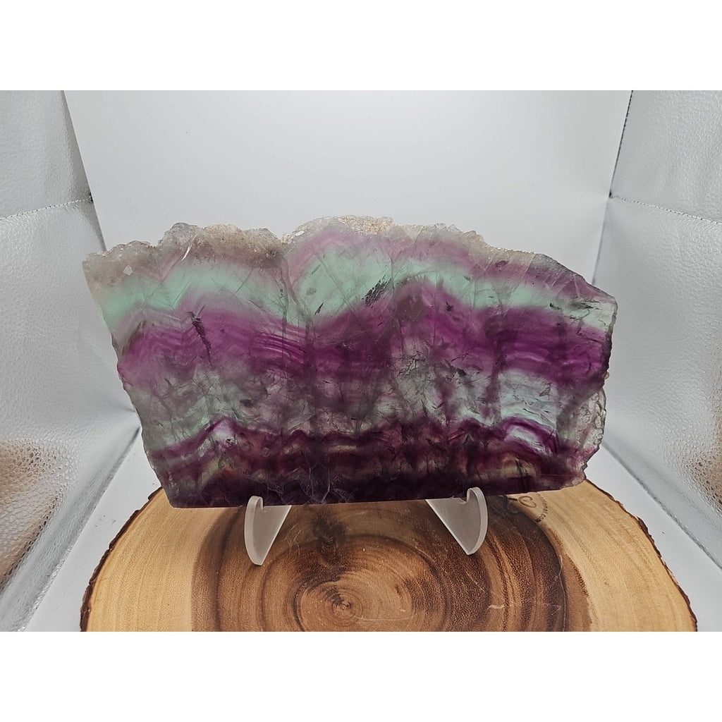 5.7LB Natural Fluorite Quartz Crystal Sheet - Vitreous Mineral Specimen | CrystalCloud Company