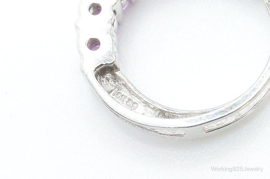 10K White Gold Pink Sapphire Sterling Silver Necklace Pendant | Jewelry > Necklaces > Pendants | Wiccan Center