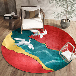 Guofeng Crane Leather Chair Floor Mat | Floor Mat | Wiccan Center
