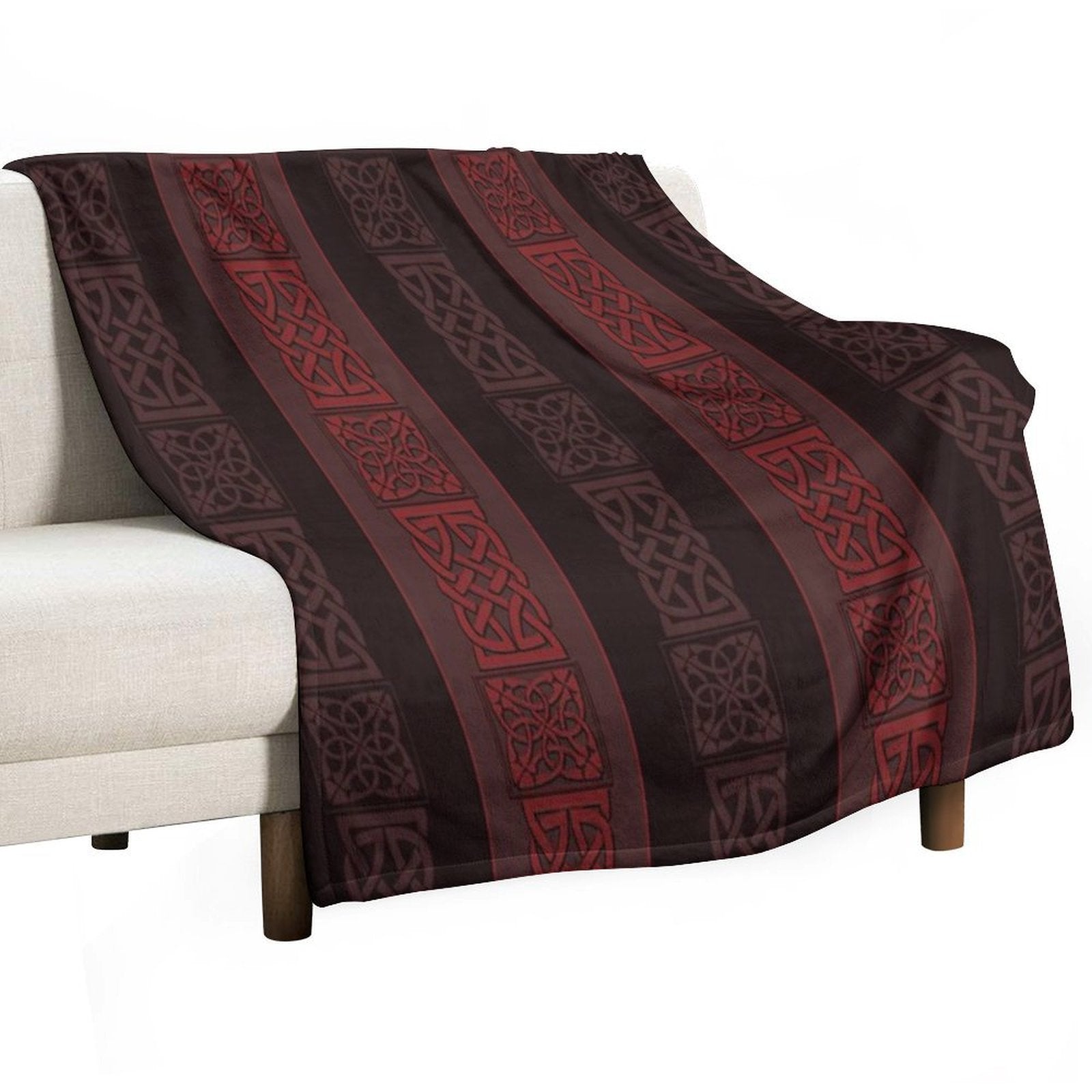 Viking Dark Red Wrinkle-free Throw Blanket