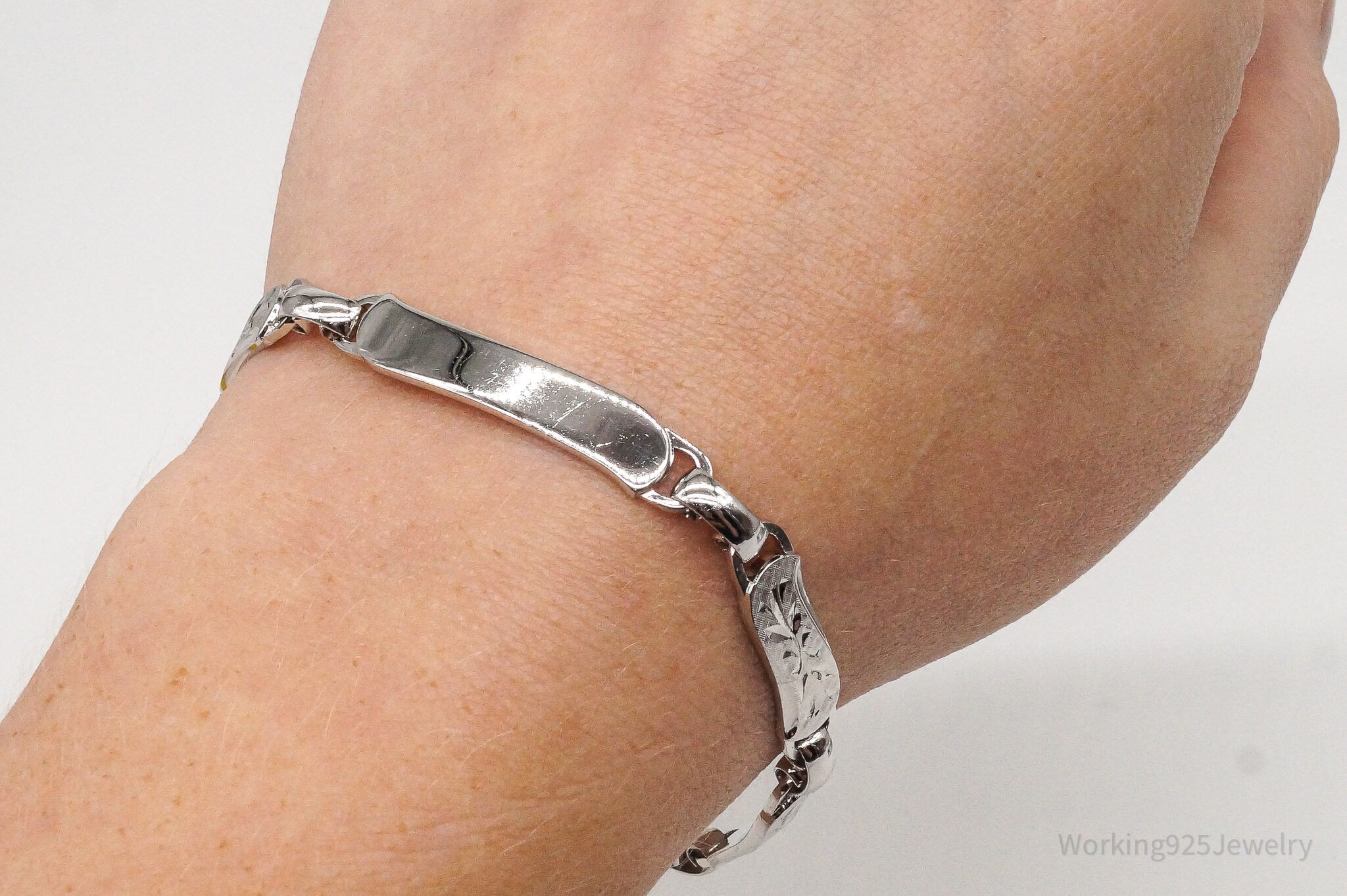 Vintage Designer LaMode Name ID Bar Sterling Silver Bracelet | Jewelry > Bracelets | Wiccan Center