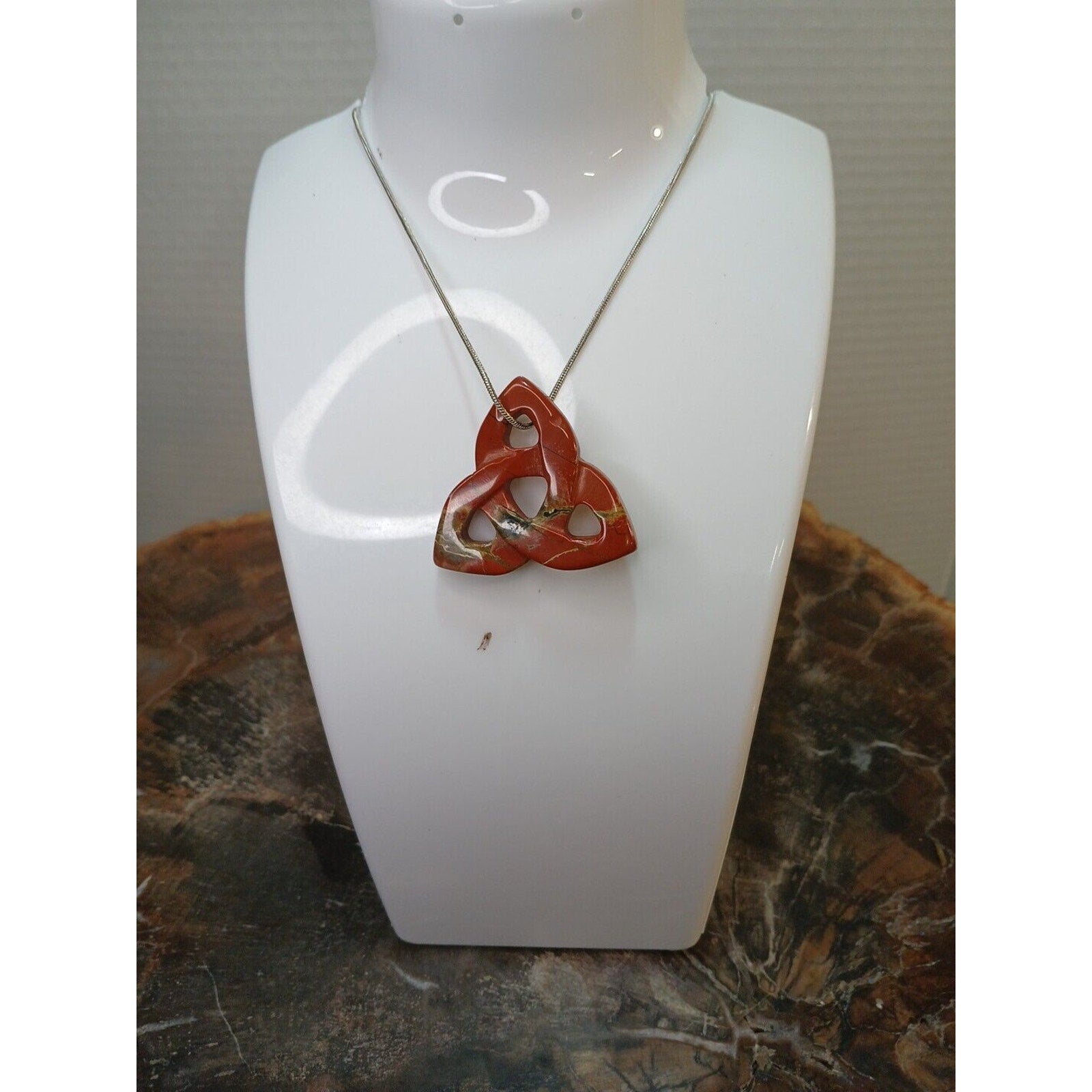 Ocean Jasper Agate Necklace — 925 Sterling Silver Chain