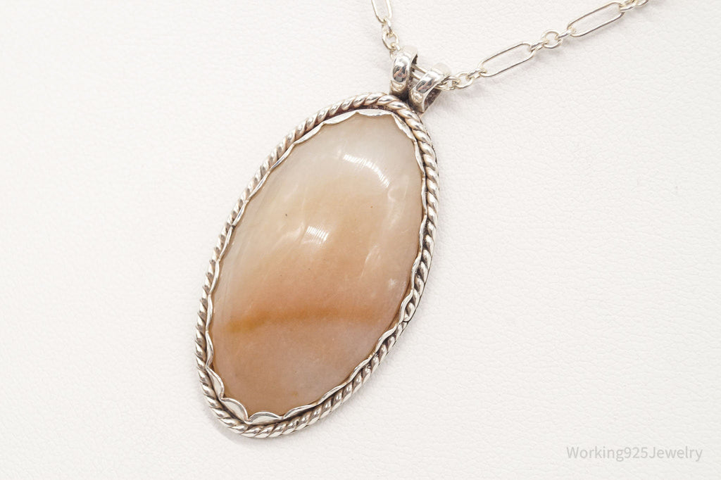 Antique Large Agate Sterling Silver Necklace | Jewelry > Necklaces > Pendants | Wiccan Center