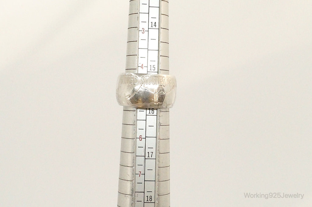 Vintage 1958 Half Dollar Silver Ring - Size 5 | Jewelry > Rings | Wiccan Center