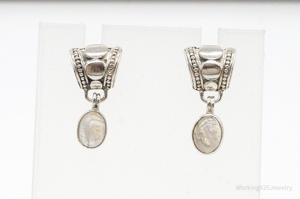 Vintage Moonstone Bali Style Sterling Silver Earrings | Jewelry > Earrings | Wiccan Center