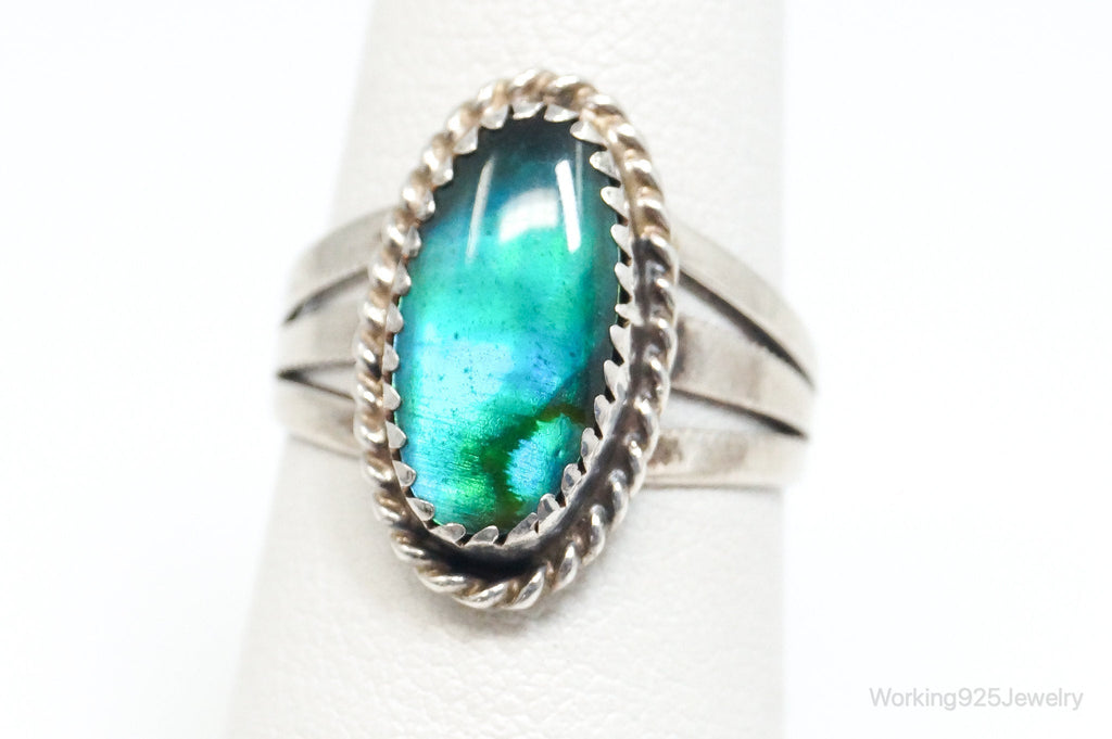 Vintage Native American Paua Abalone Shell Sterling Silver Ring - SZ 6.25 | Jewelry > Rings | Wiccan Center