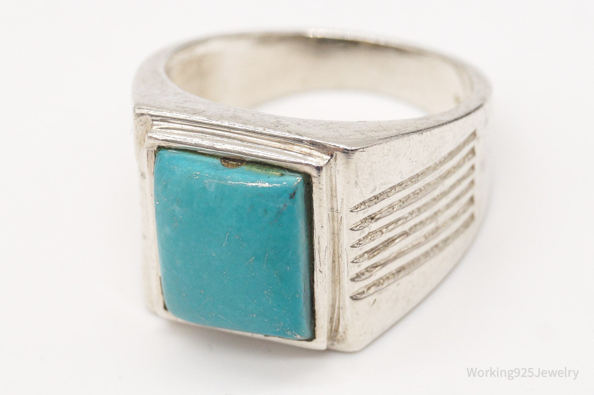 Vintage Blue Turquoise Sterling Silver Ring - Size 9.25 | Jewelry > Rings | Wiccan Center