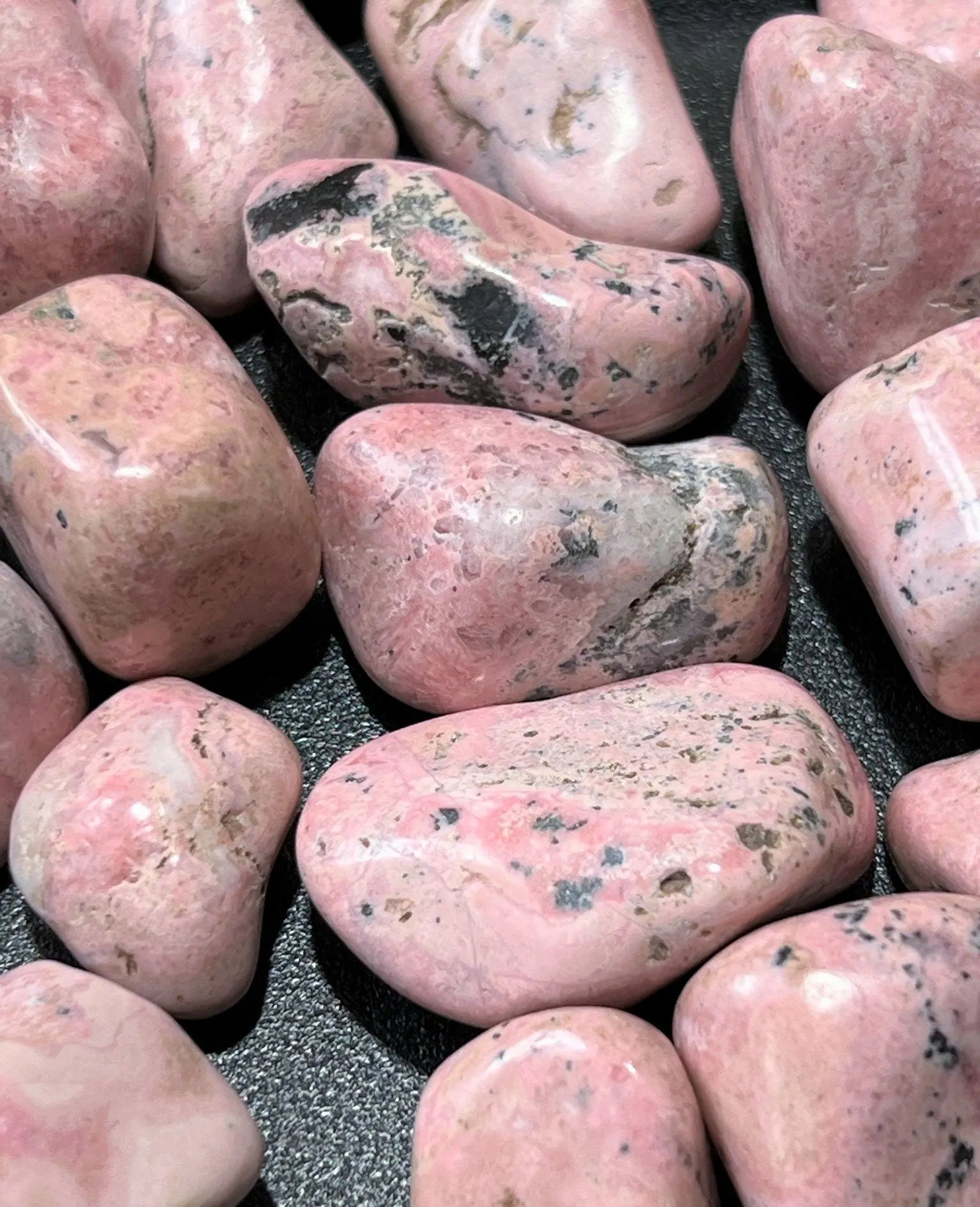 Pink Rhodonite Tumbled Stones (By The Piece or Pound) Bulk Wholesale Lot | Home & Living > Home Decor > Home Accents > Rocks & Geodes | Wiccan Center