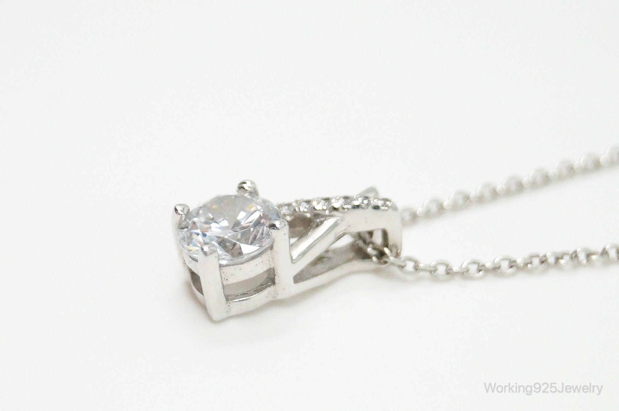 Vintage Designer Lafonn Cubic Zirconia Sterling Silver Necklace | Jewelry > Necklaces > Pendants | Wiccan Center