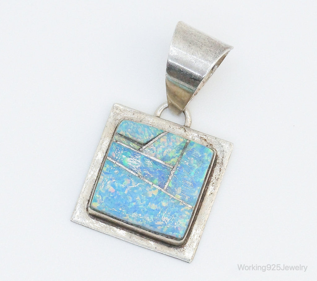 Vintage Native American B. Piaso Jr. Opal Sterling Silver Pendant | Jewelry > Necklaces > Pendants | Wiccan Center