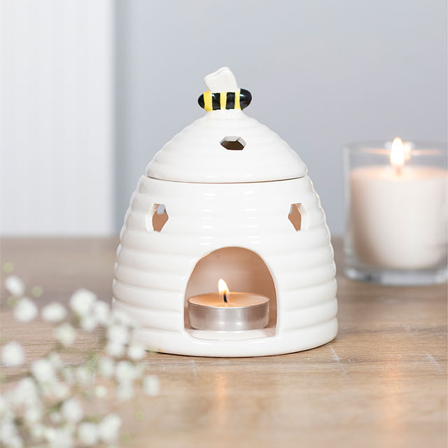 White Beehive Oil Burner | Wax Melt Warmer | Wiccan Center