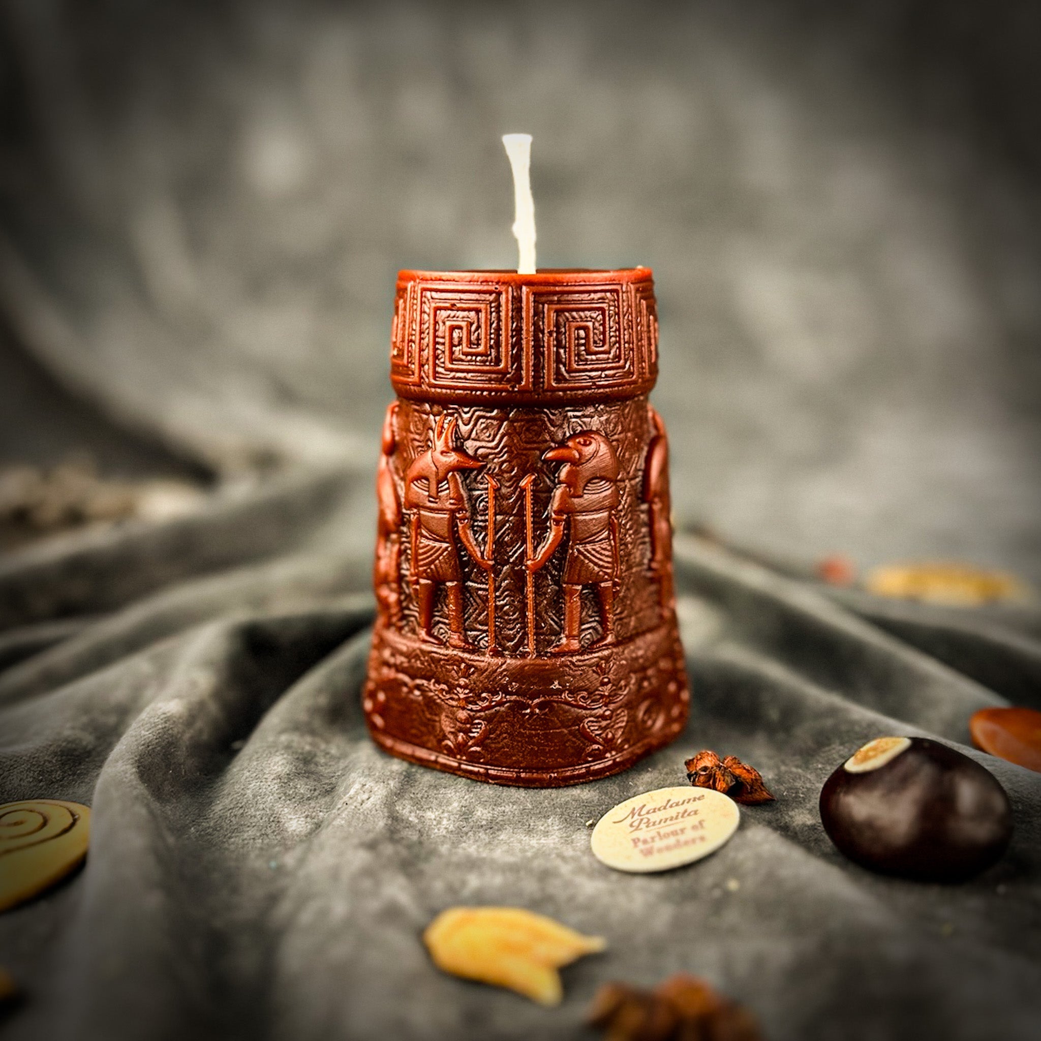 Anubis and Horus Egyptian Pillar Candle Spell Kit - Protection & Divine Guidance | Candle Spell Kit | Wiccan Center