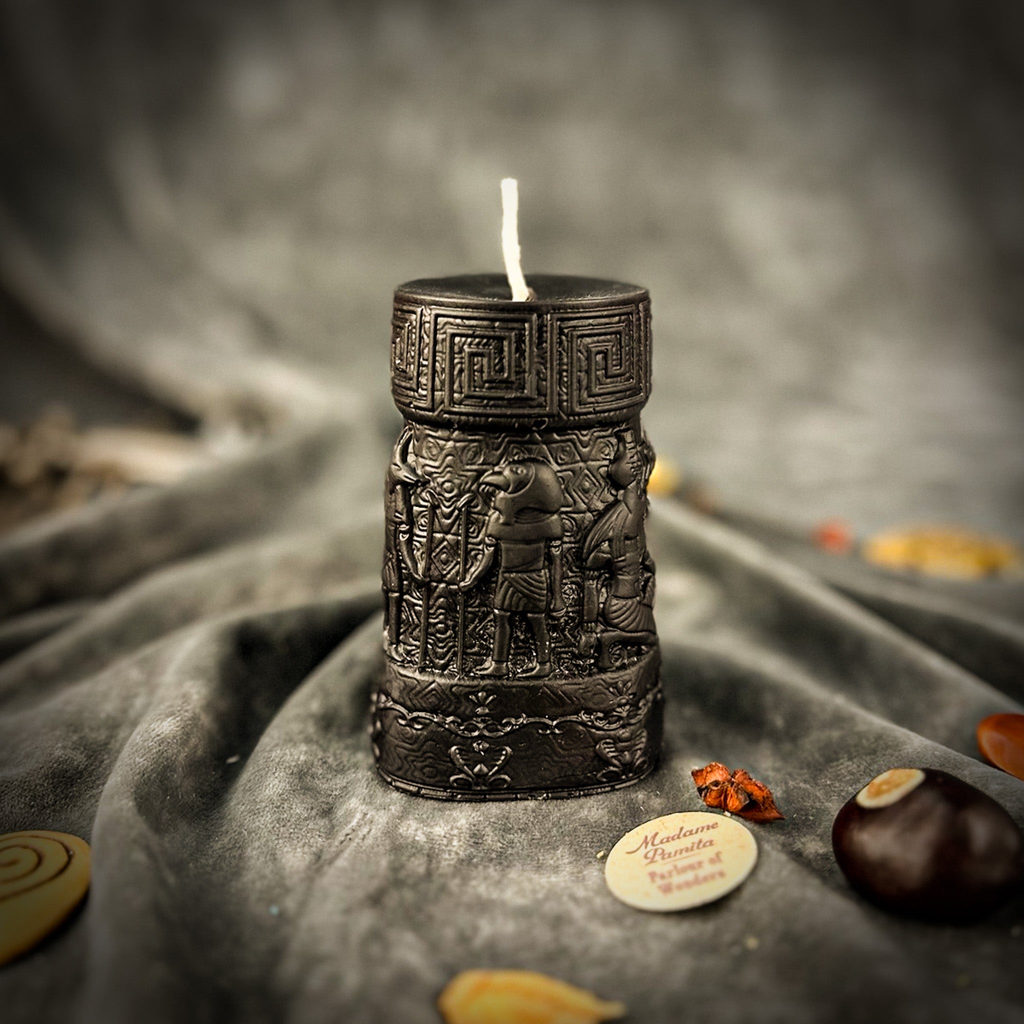 Anubis and Horus Egyptian Pillar Candle Spell Kit - Protection & Divine Guidance | Candle Spell Kit | Wiccan Center