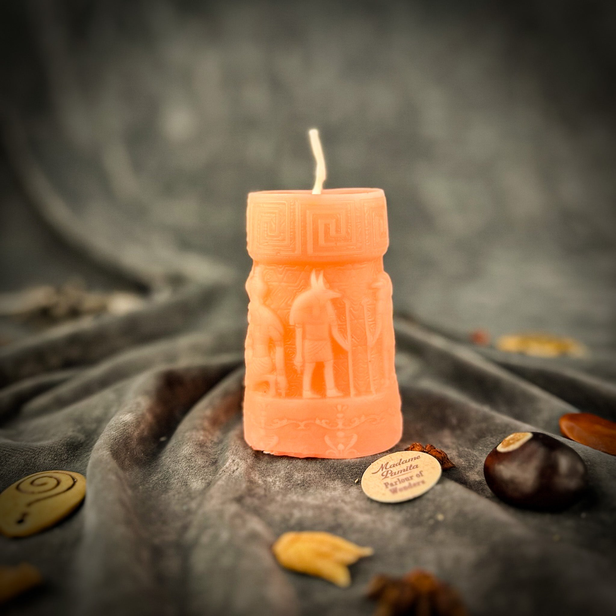 Anubis and Horus Egyptian Pillar Candle Spell Kit - Protection & Divine Guidance | Candle Spell Kit | Wiccan Center