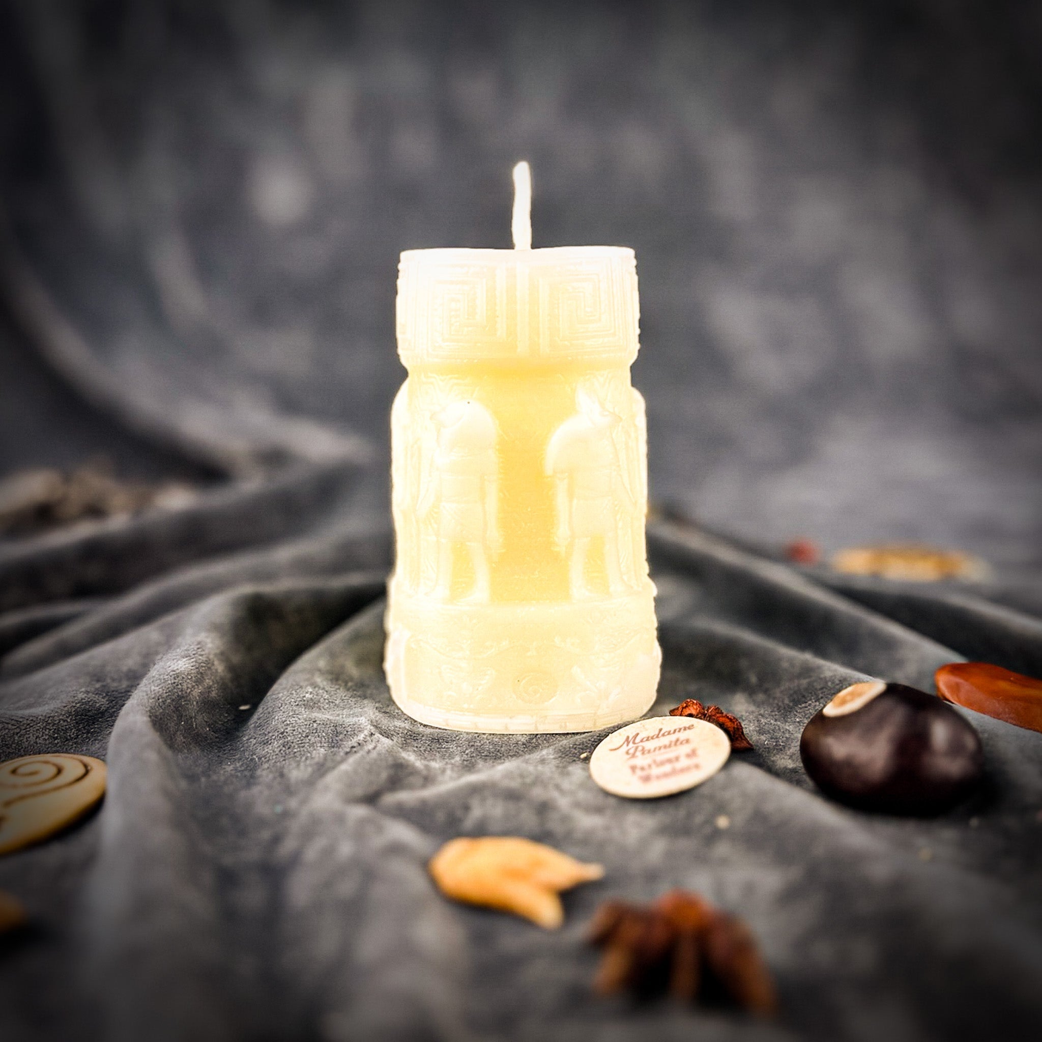Anubis and Horus Egyptian Pillar Candle Spell Kit - Protection & Divine Guidance | Candle Spell Kit | Wiccan Center