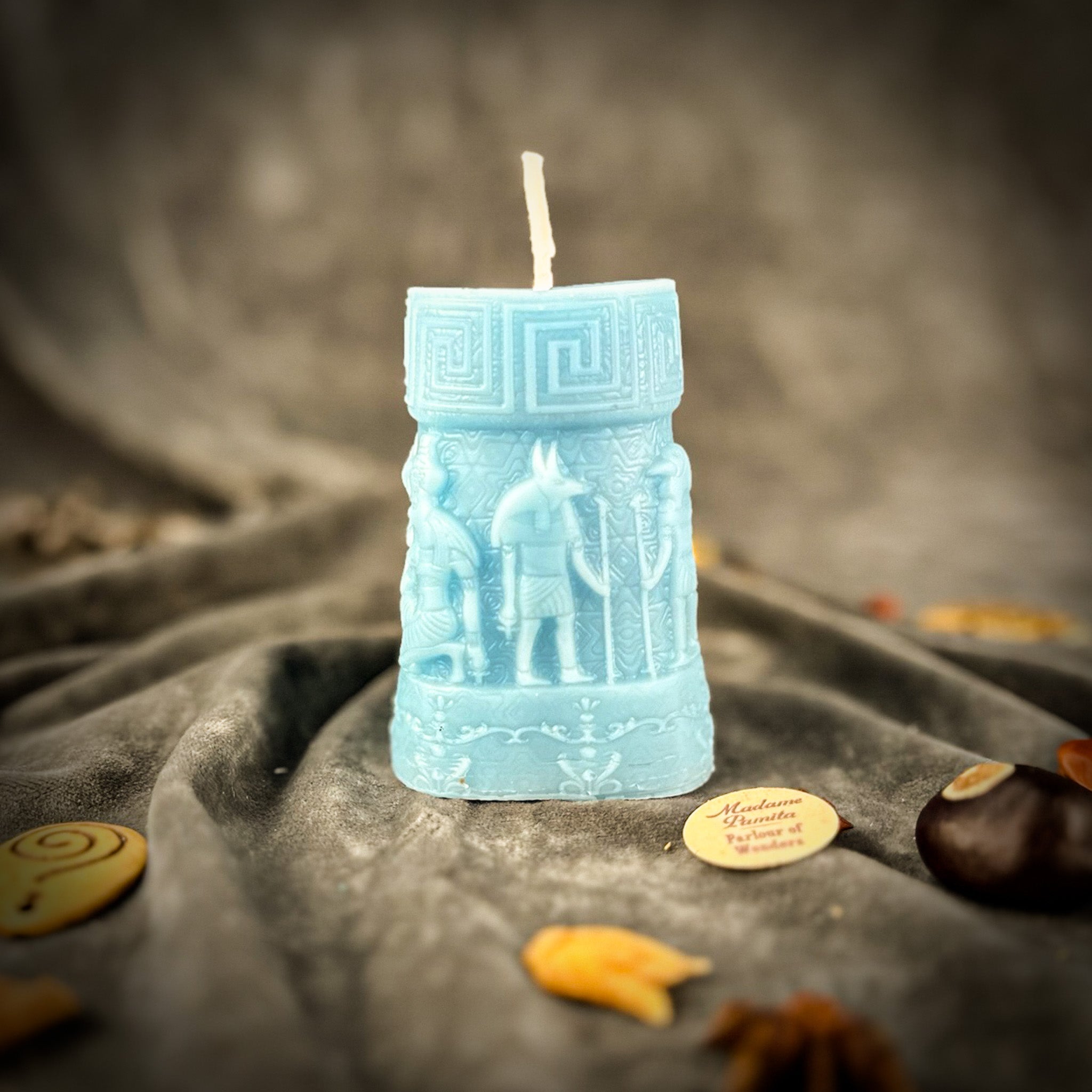 Anubis and Horus Egyptian Pillar Candle Spell Kit - Protection & Divine Guidance | Candle Spell Kit | Wiccan Center