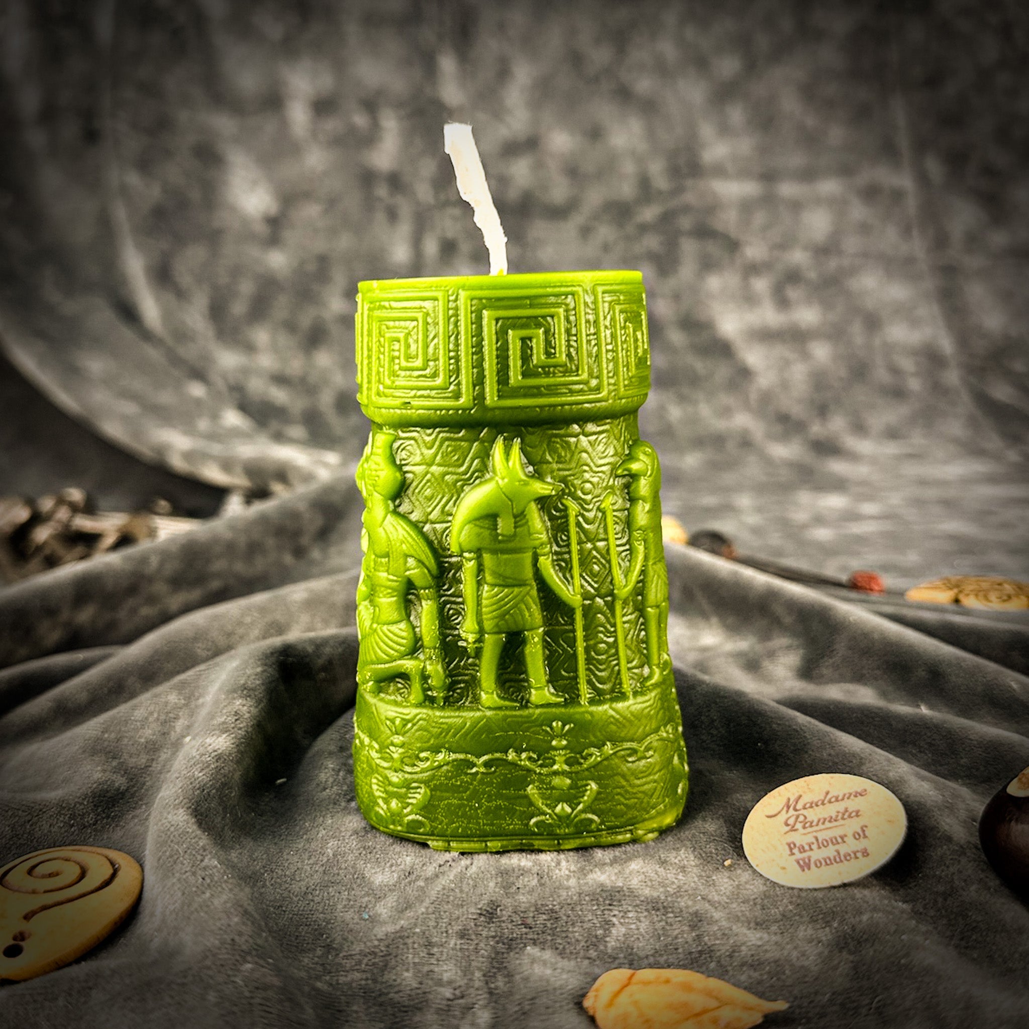Anubis and Horus Egyptian Pillar Candle Spell Kit - Protection & Divine Guidance | Candle Spell Kit | Wiccan Center