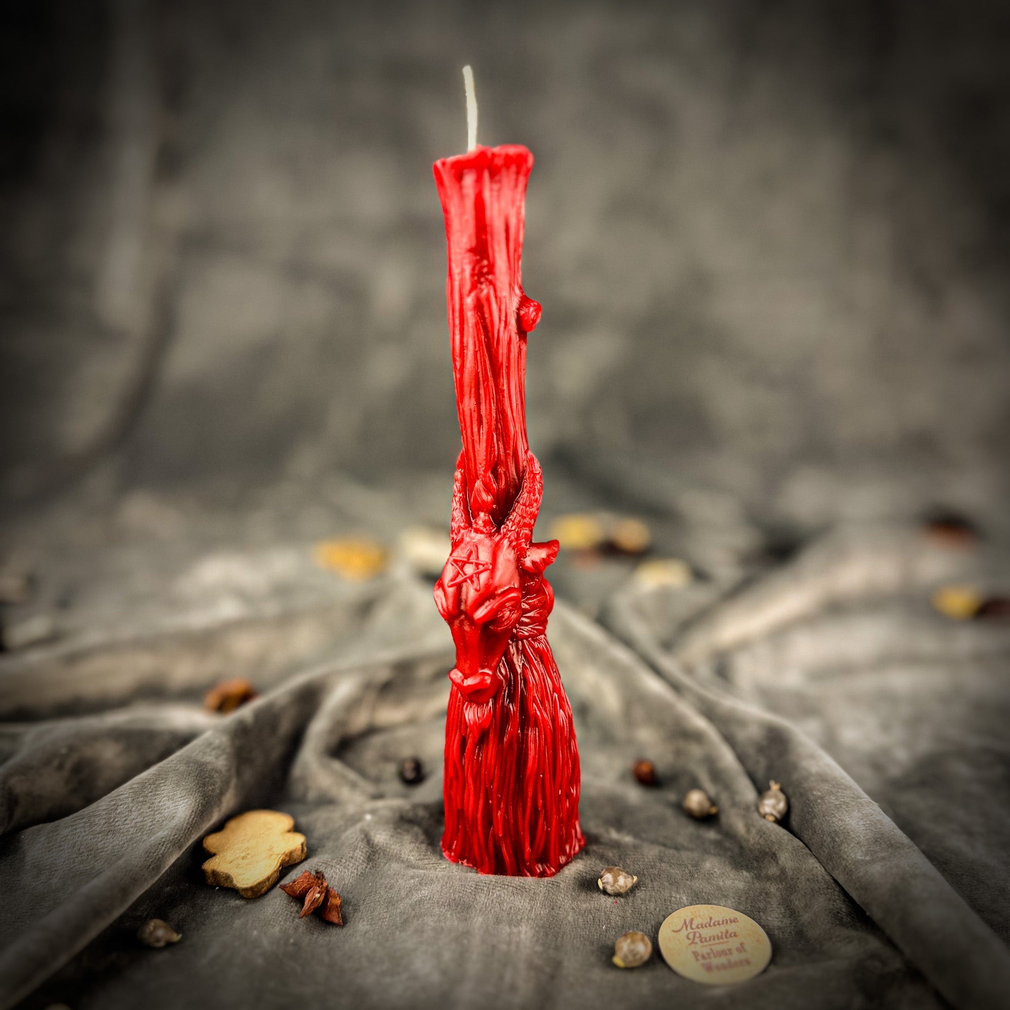 Sacred Goat Broom Candle Spell Kit - Banishing and Protection | Candle Spell Kit | Wiccan Center
