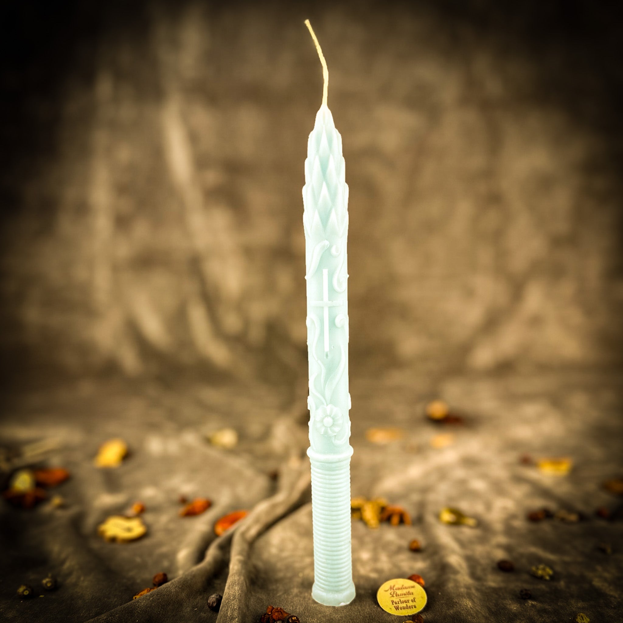 Stritennya Asparagus Candlemas Taper Candle Spell Kit - Renewal & Protection | Candle Spell Kit | Wiccan Center