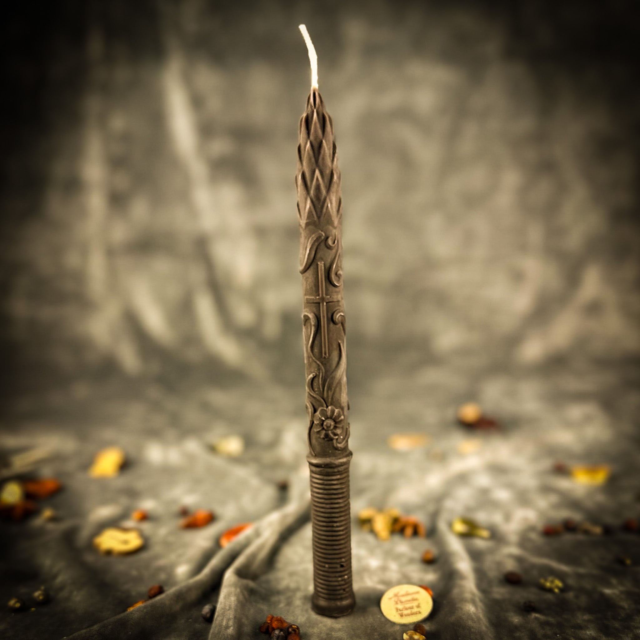 Stritennya Asparagus Candlemas Taper Candle Spell Kit - Renewal & Protection | Candle Spell Kit | Wiccan Center