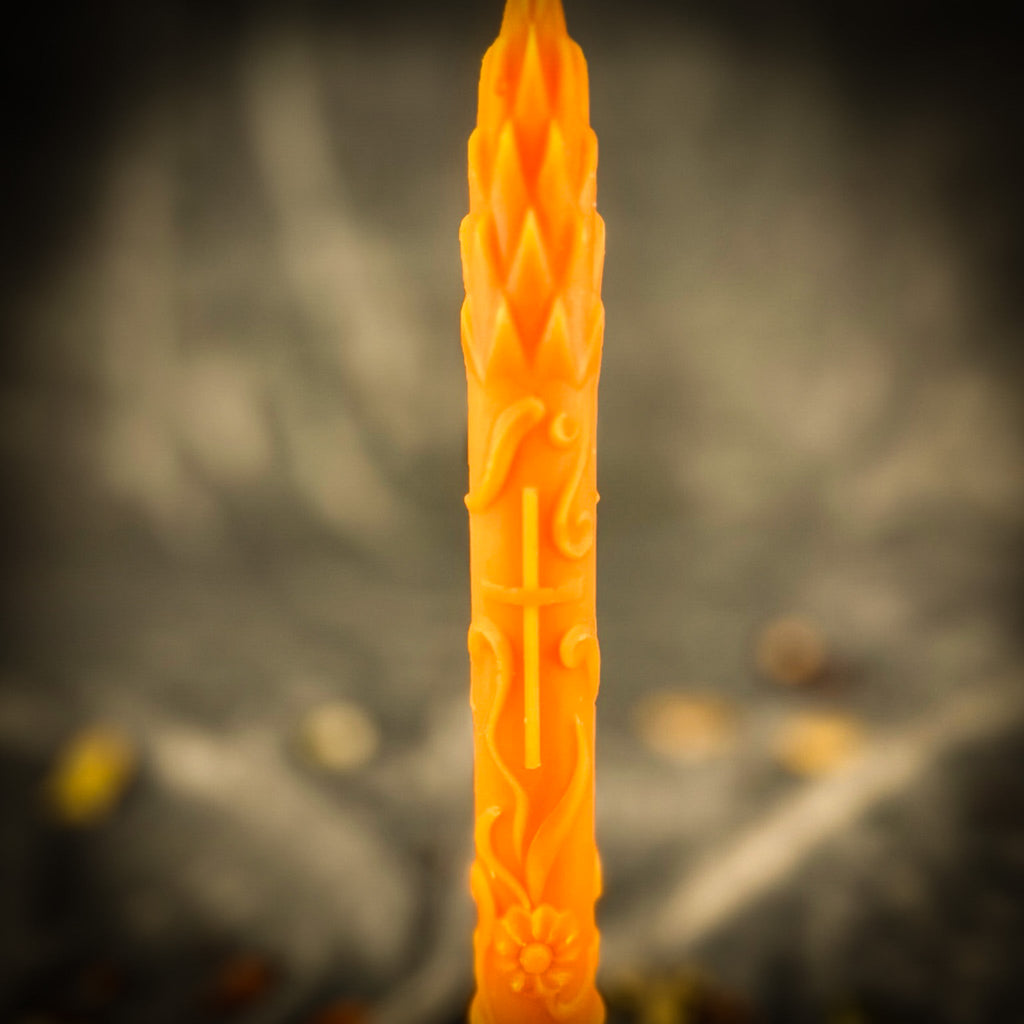 Stritennya Asparagus Candlemas Taper Candle Spell Kit - Renewal & Protection | Candle Spell Kit | Wiccan Center